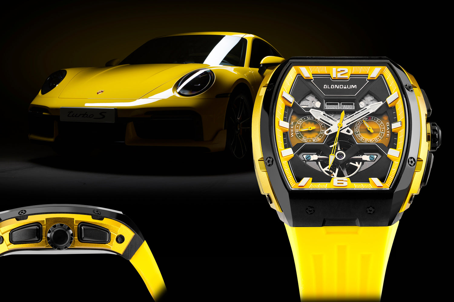 How to Choose the Best Watch for Your Sports Car: Mercurius Acid Yellow and the Yellow Porsche 911